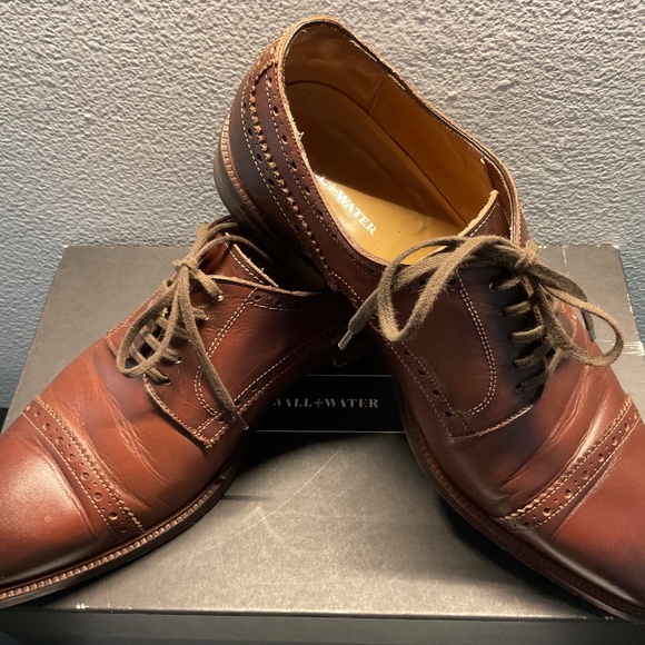 Wall+Water cap toe leather Derby shoe in cognac color Used size 8.5m main image 8